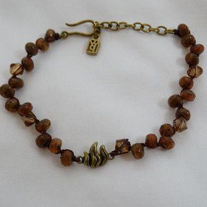 Waxing Poetic Wild is the Wind Bracelet Fire Beaded Hand Knotted